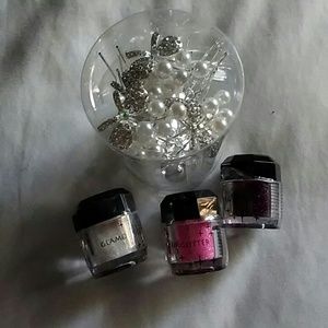 Glitter and hair clips